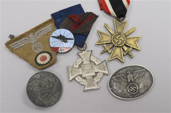 A Geheime Staas Polizei ID tag, Merit cross, faithful service cross, day badge (5)